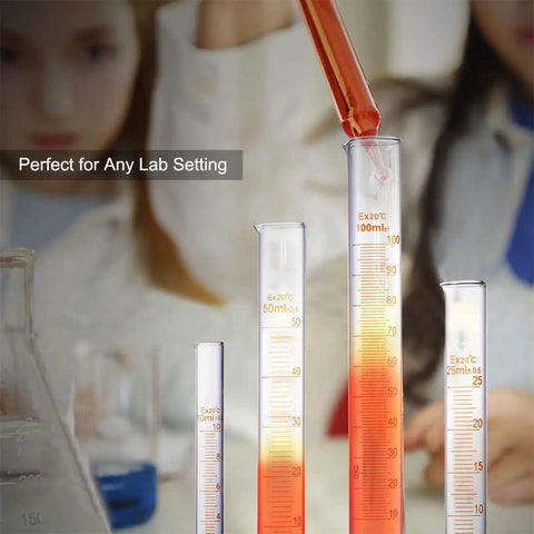 Must Have Pro Lab Glassware Kit With Thick Glass Beakers And Graduated Cylinders Pipettes Stirring Rods And Cleaning Brushes