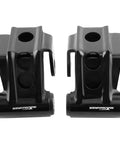 Two black 2 inch rear drop lowering shackles for Dodge Ram 1500 2500 3500 Mega Cab 2003 2013 8 lug trucks with leaf springs