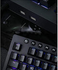 Slick Ergonomic Mechanical Gaming Keyboard Featuring Goated Adjustable Actuation Switches And Dope Oled Smart Display With Rgb Backlighting For Blazing Fast Pc And Mac Combat Sessions close-up of keys and USB ports.