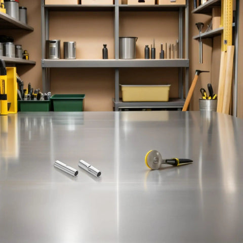 Galvanized Butt Splice Wire Connectors Kit 100 Pcs Insulated Electrical Terminals on a workshop table