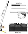 Floor Tape Applicator Manual Stainless Steel Heavy Duty Tool For Construction Sites Durable Corrosion Resistant Frame With Smooth Bearing Design, 42cm handle, with carrying bag