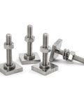 304 Stainless Steel Roof Rack T Slot Bolts With Nuts, Washers And Square Sliding Blocks, M8x30, Heavy Duty T Track Adapter Bolts For Rail Carrier