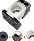 Heavy Duty Pneumatic Vise For CNC With One-way Lengthening Feature showing sleek silver-black design and precise dovetail slider.