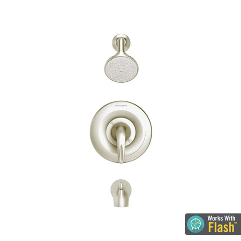 Reliant 3 Tub Trim Kit With Water Saving Shower Head And Ceramic Cartridge 1.75 GPM Polished Chrome Double Ceramic Pressure Balance For Drip Free Performance