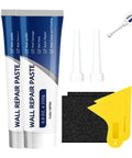 Fast Drying Drywall Repair Kit With Scraper For Cracks And Holes 2026 Upgrade Quick Patch Paste For DIY Home Fix Multi Functional Wall Mender For Patching And Repair Two Pack, includes paste, scraper, and sandpaper.