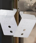 Pair of stainless steel corner fixers from 100 Pieces Door Frame Corner Fixer And Installation Bracket Set Stainless Steel For Wood Doors And Frame