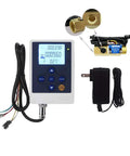 Water Flow Control Meter With LCD Display And G Half Inch Thread Hall Sensor Flowmeter Temperature Sensor shown in parts
