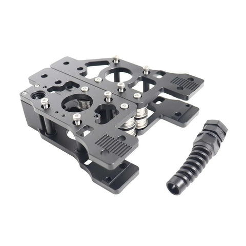 CNC Aluminum XY Axis Motor Drive Frame Kit With PG7 Cable Gland For High Speed 3D Printer Motion, Ultra Light Structure For Quick Response, Precision Machined Gantry Frames, Easy Mounting And Strong Stiffness, black aluminum part