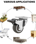 Four Pack Beefy Heavy Duty Furniture Casters Wheels Stainless Steel Castors Swivel Office Rubber Rollers applications