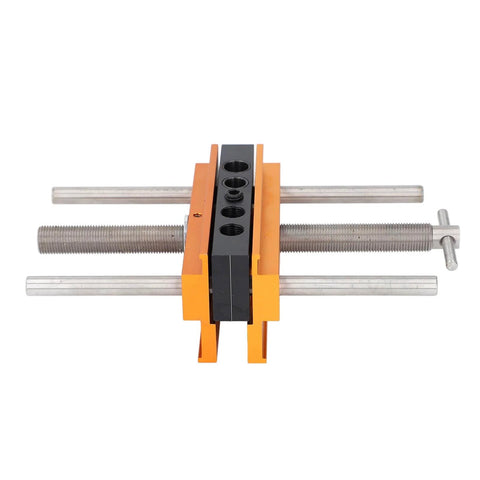 Self Centering Dowel Jig for Boss Level Hole Alignment in Woodworking, Sizes 1/4 3/8 5/16 7/16 1/2 Inch Drill Guide, front view