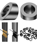 20 Pack 5/16 Inch Black Angle Washers for Cable Railing and Stair Ends, Stainless Steel 30 Degree Beveled Washers for 1/8 Cable