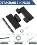 Beefy Weld On Hinges Three Piece Set 4 By 4 Inches Weldable Butt Hinges For Gates Garage Doors And Trailers 4.5mm Thick Load Up To 1000lbs, detached hinge parts with axle, washer, and fixing pin