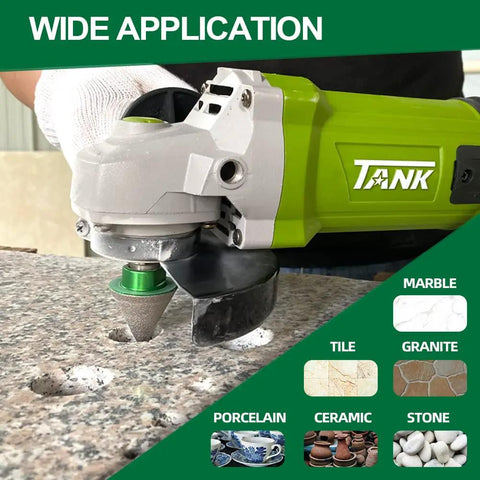 Heavy Duty 2 Inch Diamond Cone Tile Bit Countersink Drill For Angle Grinders, drilling into granite surface with precision.