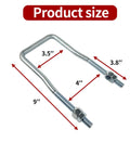 U-bolt measurements for Built Tough Spare Tire Carrier For Trailer Side Mount U Bolt Zinc Plated Bracket Fits 15 Inch Tires