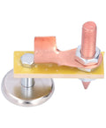 Heavy Duty Magnetic Welding Support With Super Strong Suction And Copper Tail Grounding Tool showing copper tail and sturdy base.