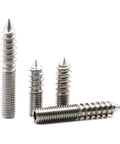304 Stainless Double End Self Tapping Hanger Bolts For Woodworking M4 To M12 Range Easy Start Point Secure Timber Anchors Machine Thread End