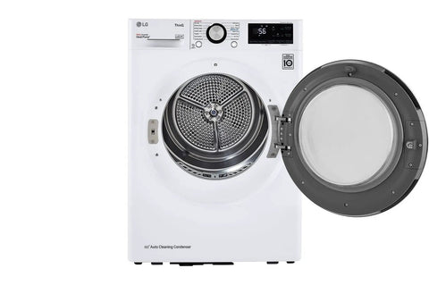 Ventless Smart Electric Dryer Powered By Dual Inverter Heat Pump Tech Boasts A Stackable Compact Fit That Slides Into Tight Corners 24 Inches Wide 4.2 Cu Ft Capacity In Sleek White Lets You Kick Back While Fabrics Dry Fluffier Than Ever