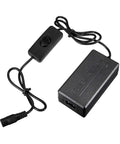 Power adapter for Super Cool Mini Metal Lathe Machine 12V 36W With Gong Bed, includes switch for easy control.