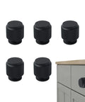 Solid As A Rock Polished Nickel Cabinet Door Knobs With Textured Aluminum Alloy Drawer Pulls Easy Install For Kitchen And Bath No Sweat Wipe Clean Daily Hardware on a drawer.