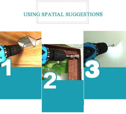 Using Built Tough Heavy Duty Cordless Lithium Hammer Drill And Impact Driver Set for various drilling tasks, demonstrating its application.