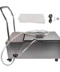 Getanye 55 Gallon Commercial Oil Filter Machine 14.53 Gal Stainless Steel Fryer Cart with hose and casters for kitchen use.