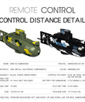 Mini Remote Control Submarine For Pools And Lakes Electric Diving Boat With Long Range RF Remote in green and black colors