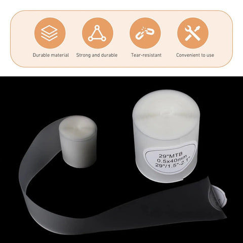 Two Pack Bicycle Tire Liners That Fight Punctures, 0.5mm Thick Inner Tube Protectors, shown in transparent material