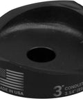 Close-up of Speed Punch 3 Inch Conduit Round Knockout Punch With Fast Setup No Thread Design And Clean Accurate Holes, black metal.