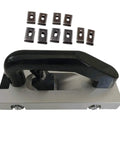 U Type Blade Wheeled Vinyl Groover with black handle, aluminum body, 10 spare blades for precise slots in PVC flooring
