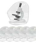 5 Pack Microscope Dust Covers For Lab Use, Waterproof PVC, 20 By 20 Inch, Keeps Dust Off Your Microscope, Easy To Clean, Fits Most Medium To Small Benchtop Microscopes, Waterproof Shield For Research And Education, clear cover pack