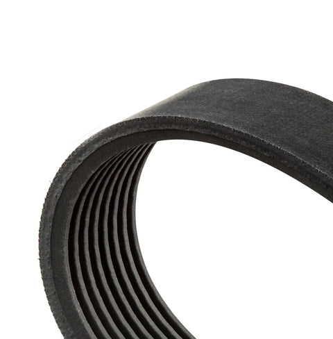 Hella Durable Heavy Duty Jointer Planer Drive Belt Replacement For Workshop Gear Premium Rubber Poly Rib Strap close-up showing ribbed design.