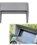 Grey 3D printed sunshade for RC transmitter covering screen, reduces glare. Sunshade For Your RC Transmitter With FrSky Hood Glare Reduction Cover, Outdoor FPV Drone And RC Aircraft Viewing Shield, Screen Coverage Enhancer To Improve Screen Visibility And Comfort In Bright Sunlight.