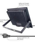 100W Outdoor Black Light for Glow Parties Halloween with Plug IP66 Waterproof, adjustable bracket, 48-inch extension