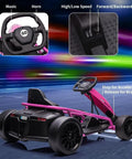 Heavy Duty Electric Go Kart For Kids 8 To 14, 24V Ride On Racing Toy With Dual 300W Motors, Rugged PE Body And Iron Frame