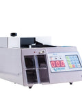 Rx-4 Automatic Pill Counting Machine Compact Digital Tabletop Pharmaceutical Counter with LED display and two pill containers.