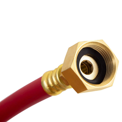 Close-up of brass fitting for Flush Hose Fitting Kit For PWC WaveRunner And Jet Boat With Brass Hose EPDM Rubber Ball Valve