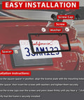 Easy installation of Built Tough Black Matte License Plate Frame Set With Rust Proof Aluminum Alloy Construction Gloss Finish
