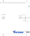 Technical diagram of Large Flange Pop Rivets 3/16 in x 3/4 in Aluminum, 50 Pack Heavy-Duty Open-End Fasteners.
