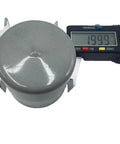 Beefed-Up Heavy-Duty Trailer Bearing Protectors 1.98 Inch Cap With Rubber Boots, Press-In Fit, measured with caliper