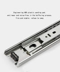 Close-up of Bottom Mount Soft Close Beefy Heavy Duty Ball Bearing Drawer Slides With Full Extension Three Section Rails