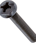 Pan Head Machine Screw In Black Oxide Finish DIN 7985 Compliant Phillips Drive Size No 1 M3.5 By 0.6 Thread 20mm Length