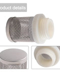 Stainless Steel Pump Suction Strainer Basket With Plastic Threaded Connector Hose Filter For Garden Irrigation Systems Rain Barrel Accessories