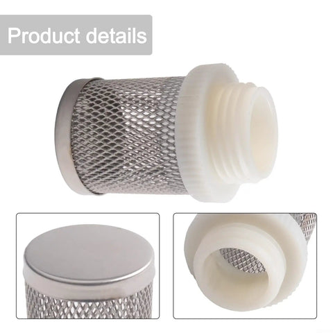 Stainless Steel Pump Suction Strainer Basket With Plastic Threaded Connector Hose Filter For Garden Irrigation Systems Rain Barrel Accessories