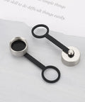 GX16 Aviation Connector Dust Cover Set Five Pack Metal Plug Caps With Rubber Chain For Electronic Equipment And Industrial Equipment Protection And Durability Rugged Heavy Duty Metal Construction With Anti Corrosion Finish Shop And Field Ready, metal caps with chain