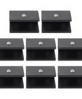 Wall Mounted Glass Holder Bracket Set For Black Shelves With Clamp Style Supports Silica Gel Finish Anti Oxidation Solid Frame Dope Yet Reliable Shelf Mounts 30 Pack, showing 8 brackets