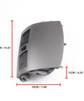 Side view of Dasbecan center dash A/C vent panel for Toyota Corolla 2008–2013, gray plastic, 29 cm x 19 cm x 11 cm.