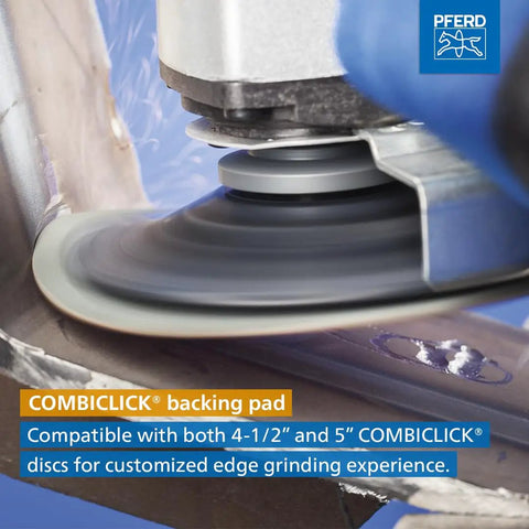 Combiclick 4-1/2 Inch Backing Pad Hard Density With 5/8-11 Thread For Angle Grinders Built For INOX Stainless Steel Grinding Delivers Aggressive Material Removal And Precise Control