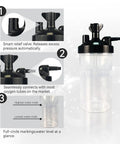 Ultra Lightweight Oxygen Humidifier Bottle For Oxygen Concentrator Non Toxic PP Engineering Plastic with smart relief valve