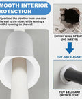 All In One Mini Split Line Set Cover And Wall Sleeve Combo Kit For Outside AC Units With Rapid Bond Tape shows smooth interior protection.