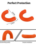 Ford Bronco Rear Bumper Tow Hook Covers 2 Pack Orange Rubber Sleeve Protectors Tow Hitch Receiver Covers Trim 2021 2024